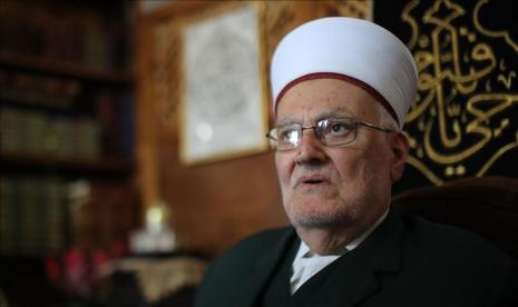 Imam besar Masjid Al Aqsa Sheikh Ekrima Sabri.(Mostafa Alkharouf - Anadolu Agency )