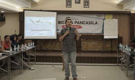 Imam Malik dalam Pelatihan Juru Bicara Pancasila dengan materi 'Rumah Bersama Bernama Indonesia' yang diselenggarakan di Banda Aceh tanggal 5-8 Oktober 2018.