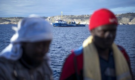 Imigran Afrika. Sedikitnya 11 migran asal Afrika tewas setelah kapalnya tenggelam di lepas pantai Tunisia (ilustrasi)