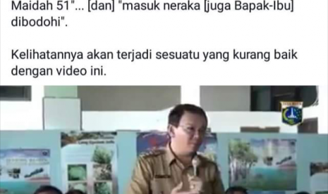 Basuki Tjahaja Purnama legal counselor said Buni Yani has provoked the public by uploading video of Ahok's speech at Seribu Islands.