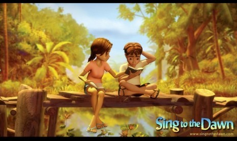 The first Indonesian animation, Sing to the Dawn. (illustration)