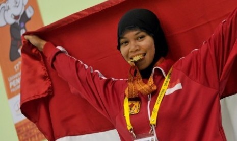 Indonesian athlete in martial arts, Sri Rahayu, wins gold medal after defeating Nguyen Thi Kim from Vietnam in ASEAN University Games on Friday. (File)