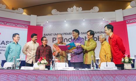 Indosat Ooredoo Hutchison menggelar RUPS Tahunan 2023 di Kantor Indosat, Jakarta, Senin (15/5/2023). Indosat Ooredoo Hutchison (Indosat, IDX: ISAT) membagikan dividen tunai dari laba bersih tahun buku 2022 sebesar Rp 2,06 atau 43, 6 persen dari laba bersih atau atau setara dengan Rp 255,7 per saham kepada para pemegang saham.