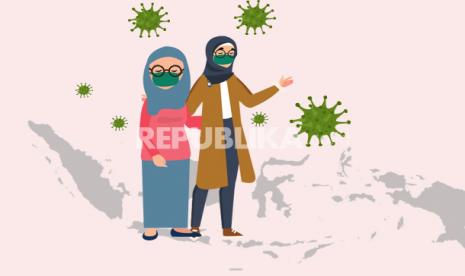 Soal Virus Corona, Polri Siap Bantu Kemenkes. Foto ilustrasi: Infografis Dua Warga Depok Positif Corona