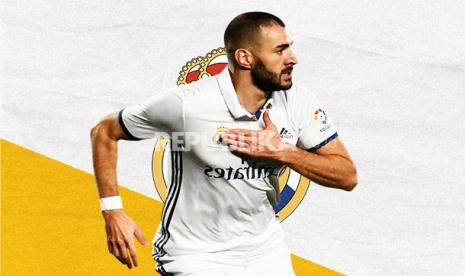 Striker Real Madrid, Karim Benzema.