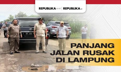 Infografis Panjang jalan rusak di Provinsi Lampung.