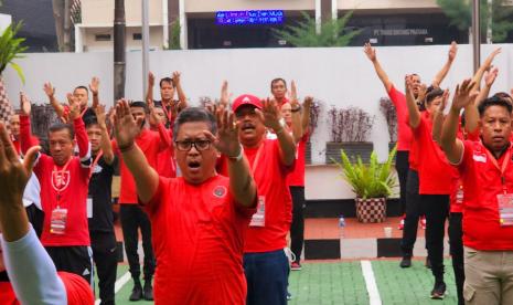 Ratusan kepala dan wakil kepala daerah Partai Demokrasi Indonesia Perjuangan (PDIP) yang mengikuti Rapat Koordinasi Nasional (Rakornas) menginap di Sekolah Partai, Lenteng Agung, Jakarta Selatan, Kamis (16/6/2022) hingga Jumat (17/6/2022). 