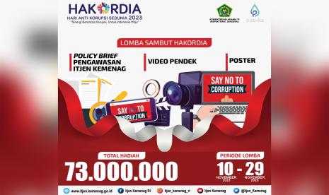 Inspektorat Jenderal Kementerian Agama menggelar lomba antikorupsi dalam rangka menyambut Hari Antikorupsi Sedunia (Hakordia) Tahun 2023.