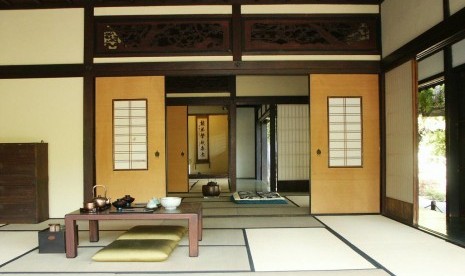 Interior di rumah-rumah tradisional Jepang.