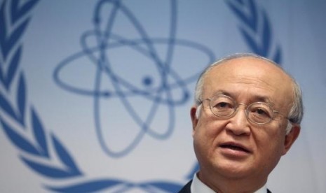 International Atomic Energy Agency (IAEA) Director General Yukiya Amano addresses the media after a board of governors meeting at the IAEA headquarters in Vienna January 24, 2014.