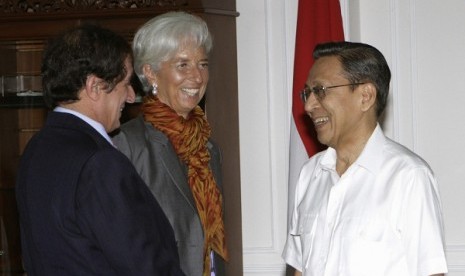 Managing Director International Monetary Fund (IMF), Christine Lagarde bertemu dengan Wapres Boediono di Kantor Wapres.