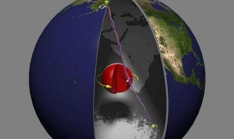Inti dalam Bumi tampaknya memiliki inti lain yang lebih dalam lagi/ilustrasi.