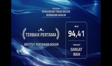 IPB University meraih penghargaan kategori Nilai Kinerja Anggaran Terbaik Tahun 2021 untuk Perguruan Tinggi Negeri Badan Hukum (PTNBH). 