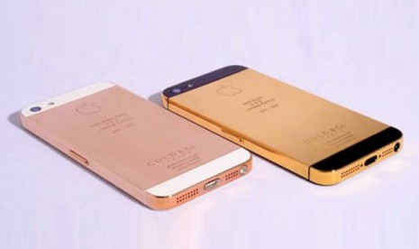 iPhone 5 Berlapis Emas 24 Karat.