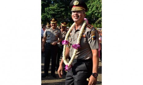 Irjen Pol Condro Kirono usai mengikuti acara penyambutan sebagai pejabat baru Kapolda Jateng, di Semarang, Senin (25/4).