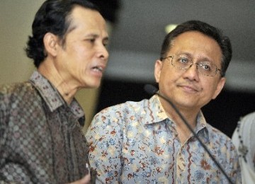 Irman Gusman (kanan) dan Fatah Natzir.