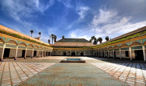 Istana Al-Bahia di Kota Marrakech, Maroko.