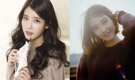 IU, aktris K-pop yang memotong rambut panjangnya ditahun baru