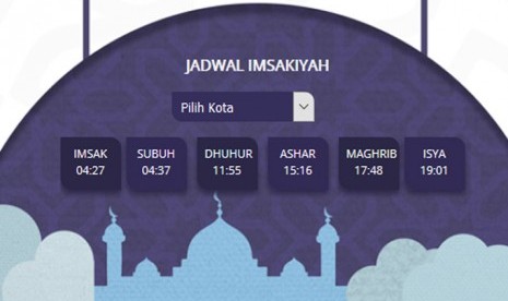 Jadwal Imsakiyah. Ilustrasi