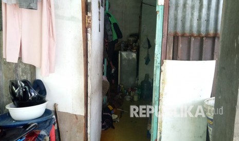 Rumah kontrakan tempat tinggal keluarga korban meninggal pembagian sembako di Monas yang terletak di RT 12/RW 13 Pademangan Barat, Jakarta Utara.