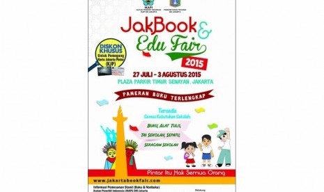 Jakbook 2015 akan digelar di Senayan Jakarta, 27 Juli hingga 3 Agustus 2015