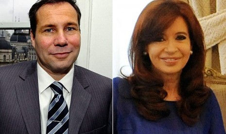 Jaksa Alberto Nisman danPresiden Argentina Cristina Fernandez de Kirchner 