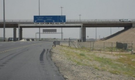 Jalan baru Jeddah-Makkah yang tengah dibangun.