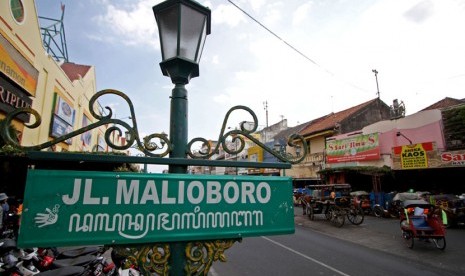  Jalan Malioboro di Yogyakarta.