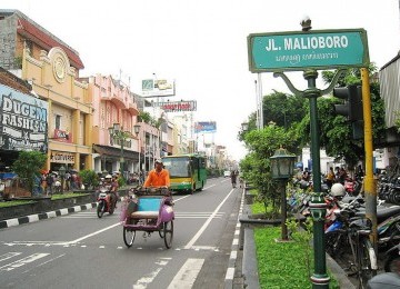 Jalan Malioboro, Yogyakarta.