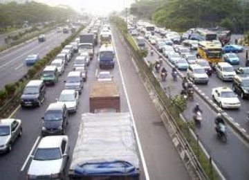 Jalan tol macet, ilustrasi