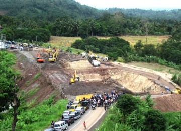 Jalur lintas Sumatera di Bandar Lampung.