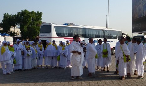 Jamaah calon haji di Madinah, Arab Saudi.