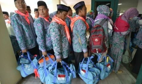 Jamaah calon haji siap berangkat ke Tanah Suci