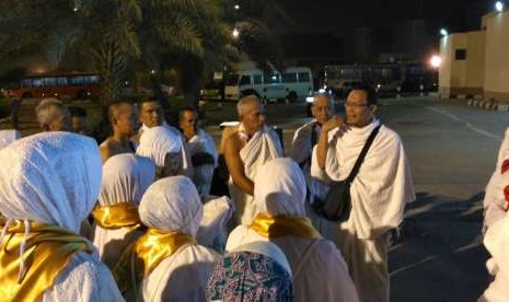 Jamaah haji bersiap melaksanakan umrah sunah