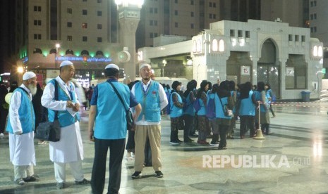 Jamaah haji Cina di Masjid Nabawi, Madinah, Rabu (9/8).