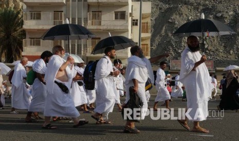  Jamaah haji dari berbagai negara  bergerak meninggalkan Kota Makkah (Ilustrasi)  (Republika/Amin Madani)