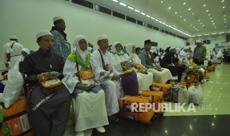 Ilustrasi - Jamaah di Asrama Haji Pondok Gede, Jakarta.