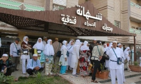 Jamaah haji di Kota Jeddah, Arab Saudi.