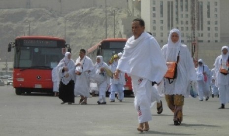 Jamaah haji di Kota Makkah.