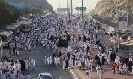 Jamaah haji di Kota Makkah, Arab Saudi.