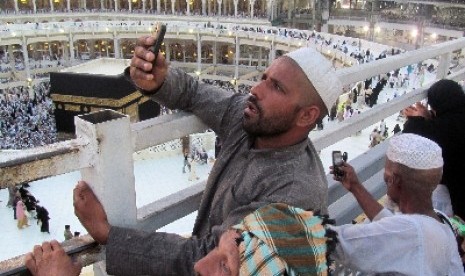 Jamaah haji di Masjidil Haram, Makkah, Arab Saudi.