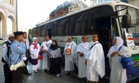 Jamaah haji Indonesia di Kota Makkah, Arab Saudi.