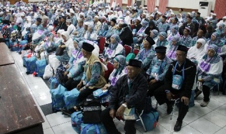 Jamaah haji Indonesia siap berangkat ke Tanah Suci.