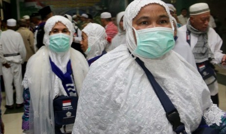 Jamaah haji tiba di tanah air, Senin (5/10). 