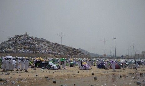 jamaah haji padati Jabal Rahma