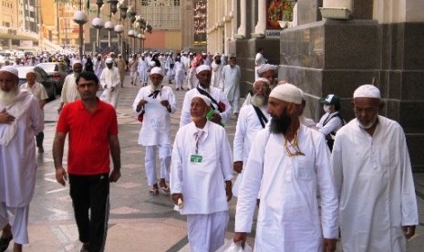 Jamaah haji di Masjidil Haram.