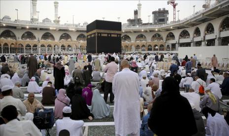 Jamaah Itikaf di Masjidil Haram pada Ramadhan lalu.