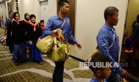 Jamaah umrah First Travel yang tertunda keberangkatannya ditampung di hotel di Tangerang (Ilustrasi)