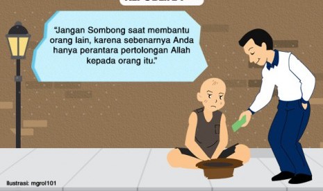 Jangan sombong menolong orang lain