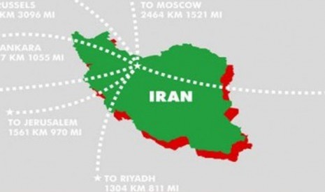 Jarak iran dengan beberapa negara